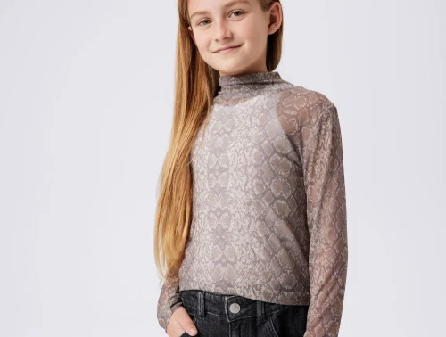 Name It whitecap gray top med slange print